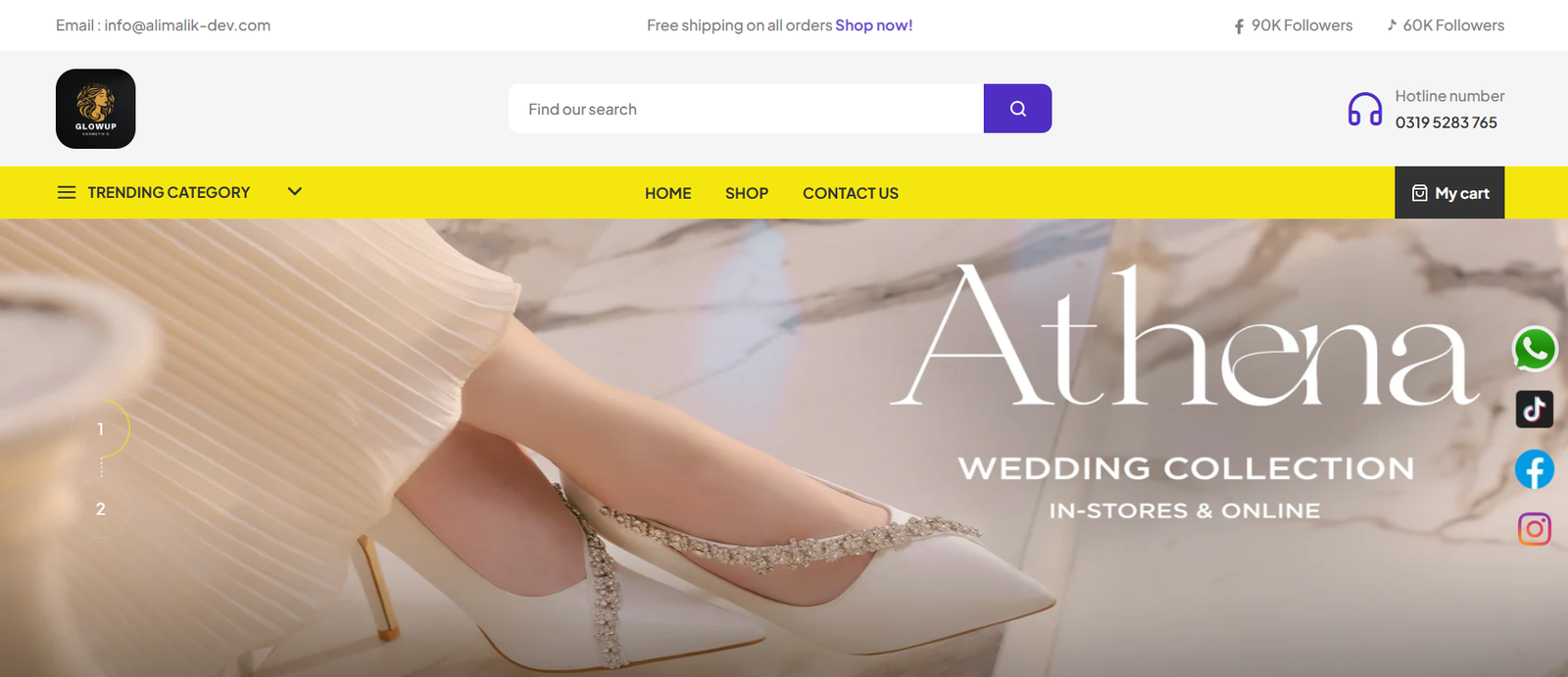 Glowup Cosmetics E-Commerce Store