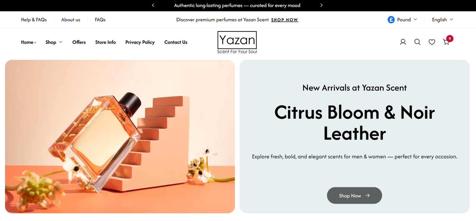 Yazan Scent UK E-Commerce Store