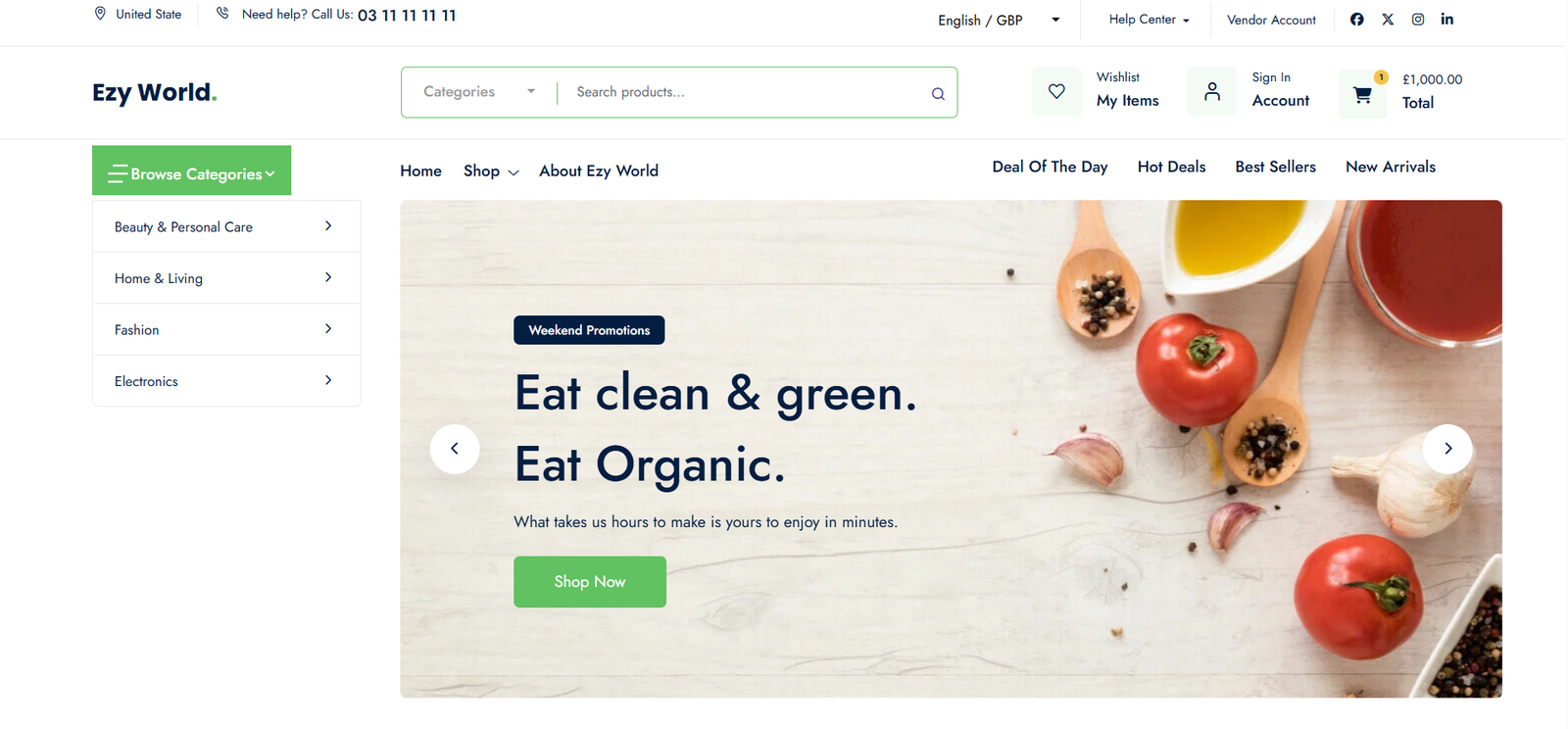 Ezy World UK Multi-Category E-Commerce Platform