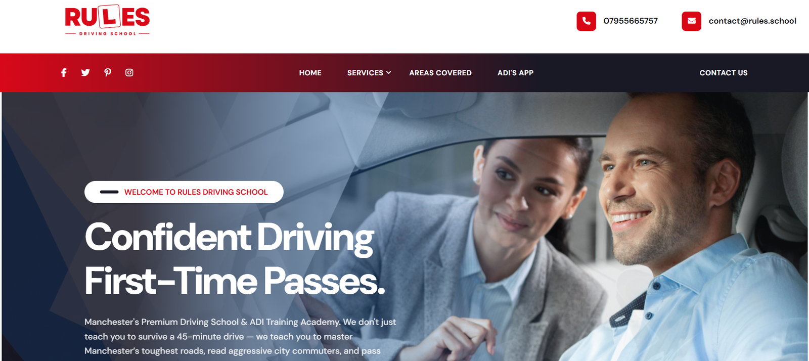 Rules Driving School Manchester Web Platform