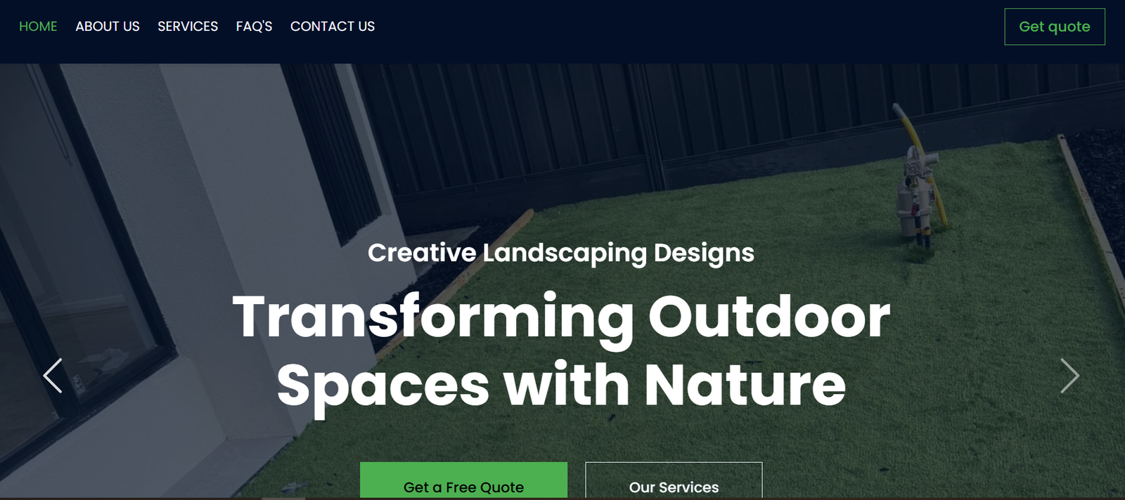 Level Up Concreting & Landscaping Web UI Design